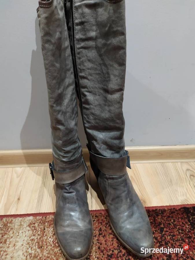 Buty szare kozaki 41 50 Stalowa Wola sprzedam