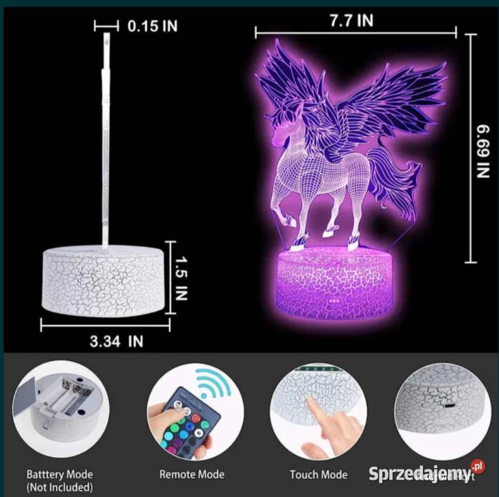 Nowa Piękna Nocna lampka Ledowa lampa Jednorożec