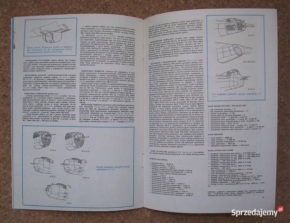 W Musiałkowski Samolot B25 Mitchell militaria, broń, wojskowość Warszawa