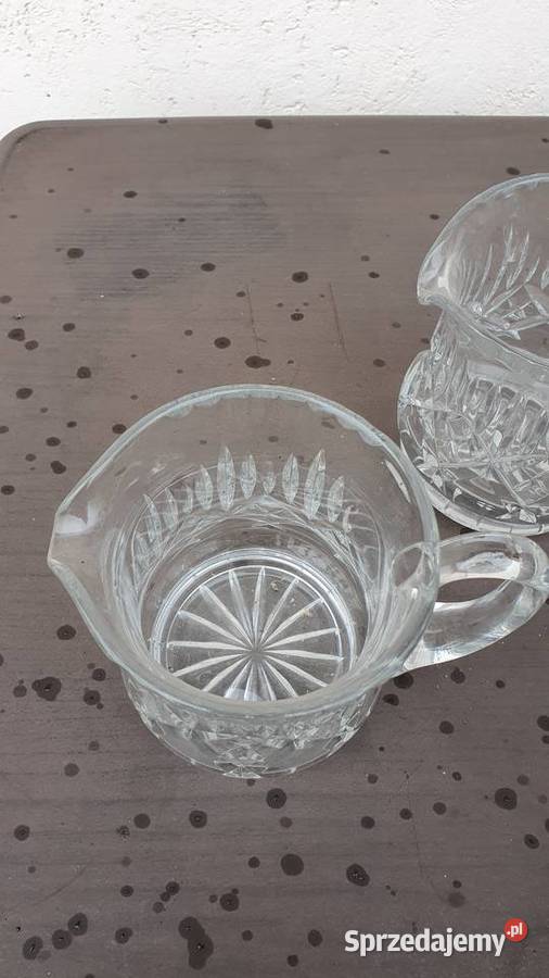 Dzbanki kryształowe 2 sztuki kryształ przezroczysty Łódź sprzedam