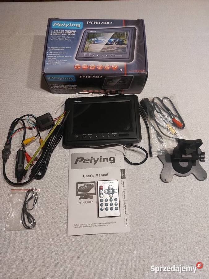 Monitor Car 7 zagłówkowy Peiying PYHR7047 Platerów