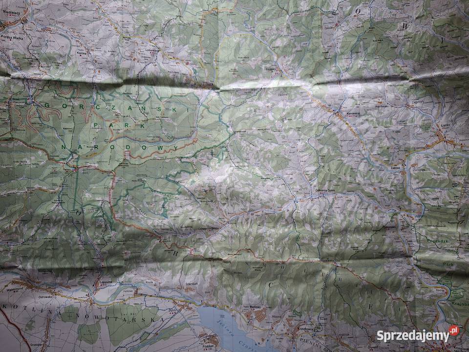 Gorce i Pieniny 150 000 mapa turystyczna Kraków