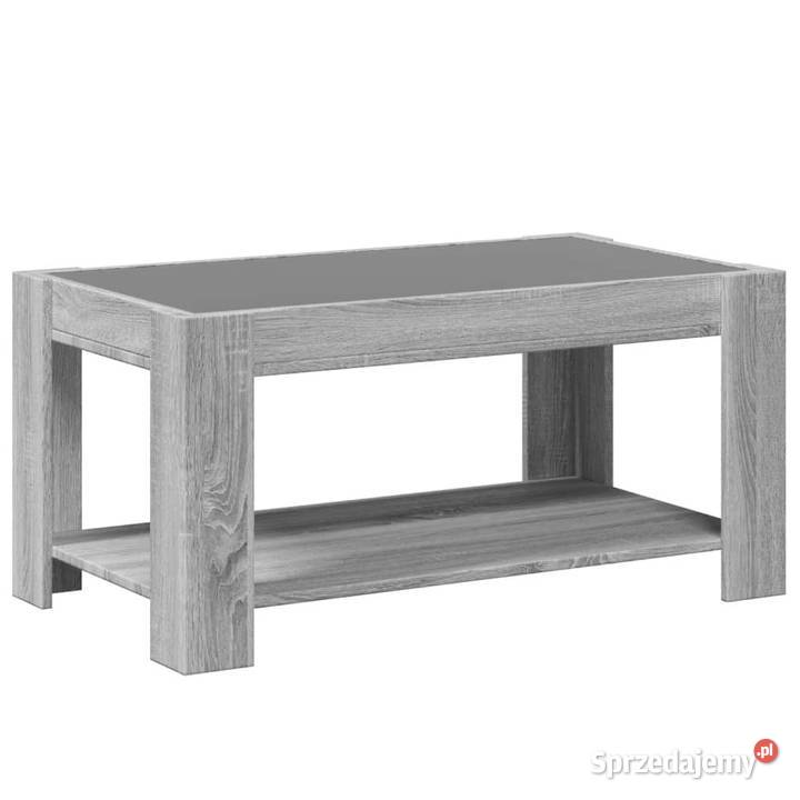 Stolik kawowy z LED szary dąb sonoma 93x53x45 Warszawa