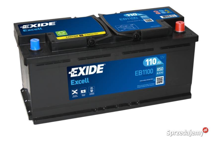 Akumulator Exide Excell 110Ah 850A PRAWY PLUS podkarpackie