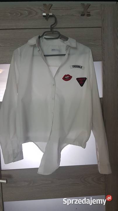 Biała damska koszula z wiązaniem Cropp M małopolskie Skawina