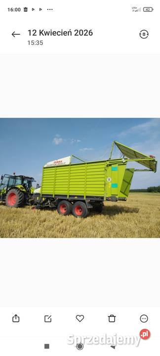 Przyczepa zbiór Zielonki Claas quantum świętokrzyskie Busko-Zdrój