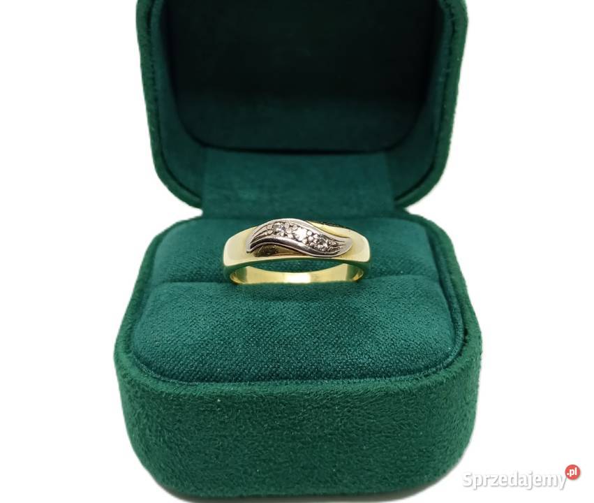 Złoty Pierścionek z Diamentem pr 585 502g R17 Elbląg
