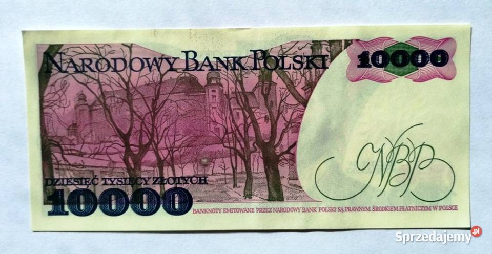 Banknot 10 000 z 1988 seria CF Stan podkarpackie Rzeszów sprzedam