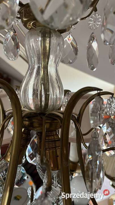 Żyrandol kryształowy podsufitowy Elektryczny Porcelana i szkło