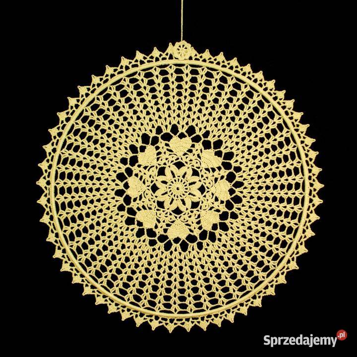 Zawieszka ozdoba na okno szydełkowa 34 ecru Z157 Pozostałe Kluczbork