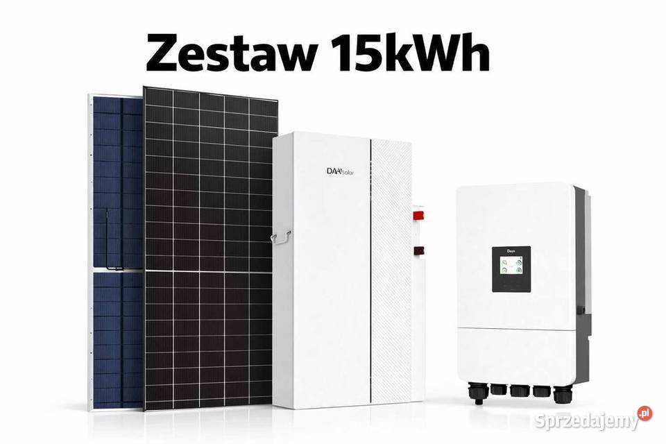 Zestaw budżetowy 15kWh LV panele inwerter 3 fazy sprzedam