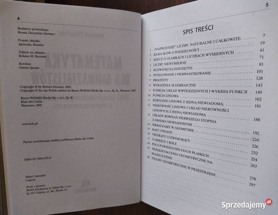 RDrachal Matematyka gimnazjalistów matematyka Podręczniki lubelskie sprzedam
