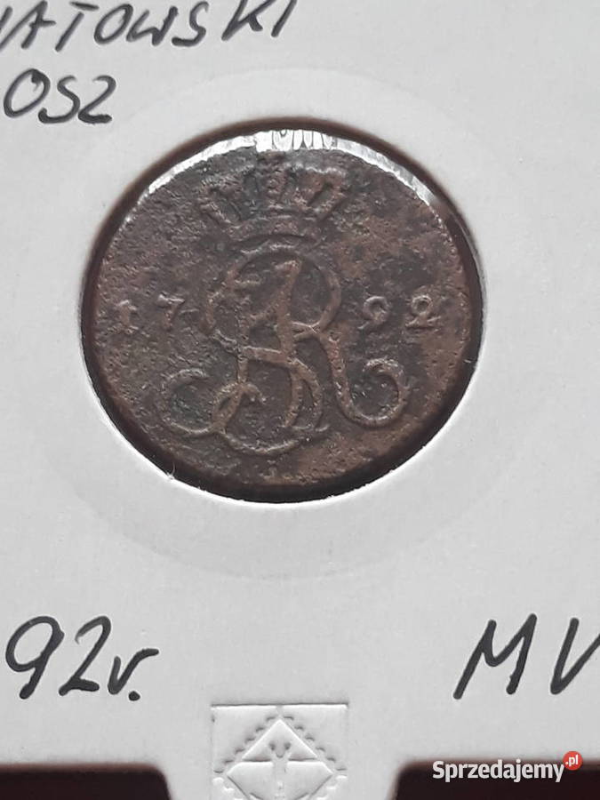 1 Grosz Stanisław August Poniatowski 1792 r MV Konin sprzedam