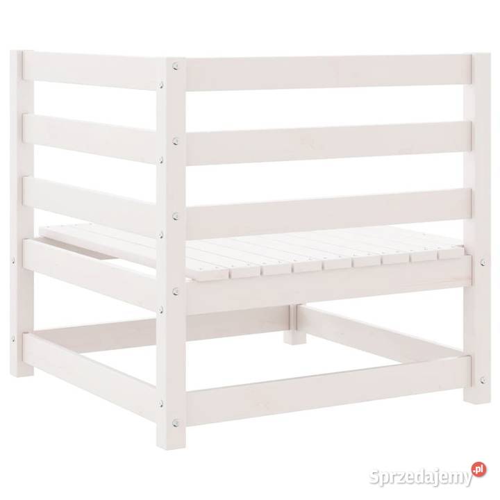 vidaXL Ogrodowa sofa narożna biała lite drewno Warszawa