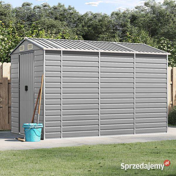 vidaXL Domek ogrodowy jasnoszary 191x300x198 Warszawa