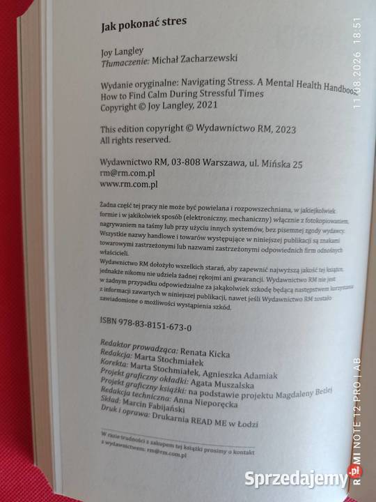 pokonać stres Joy Langley poradnik psychologia Katowice