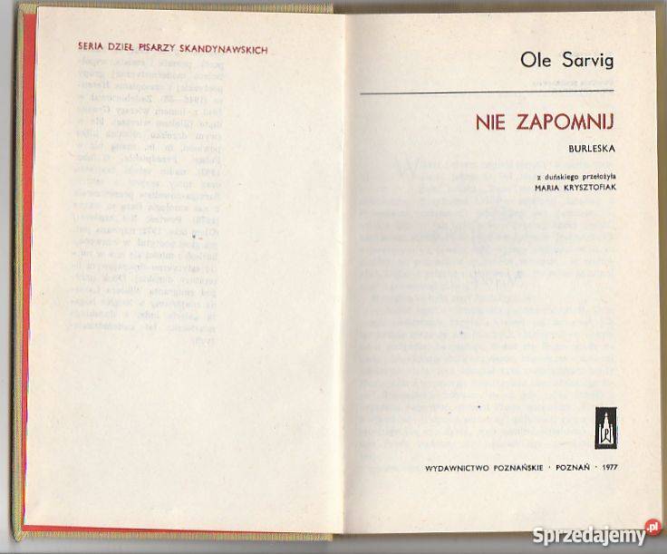 7485 NIE ZAPOMNIJ OLE SARVIG Czyrna