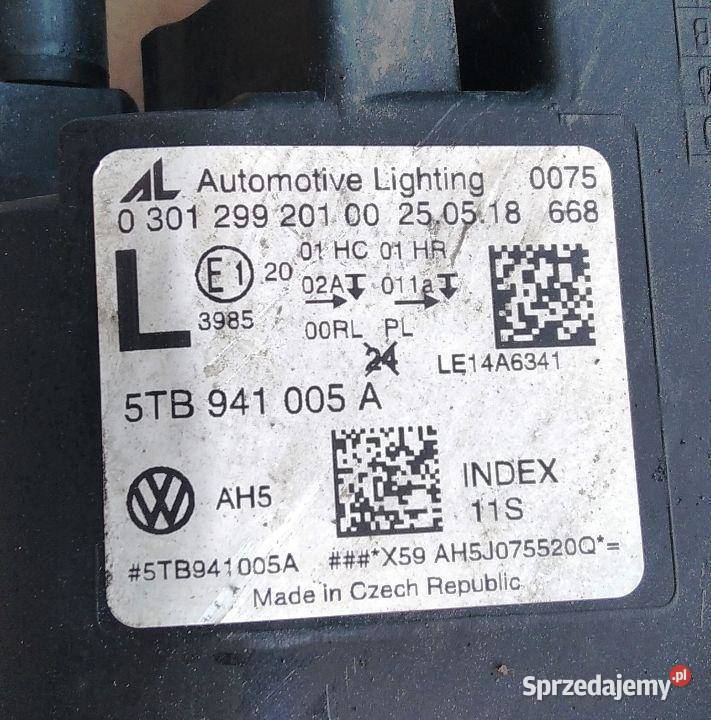 VW TOURAN II 5TB LAMPA LEWA Lampy przednie sprzedam