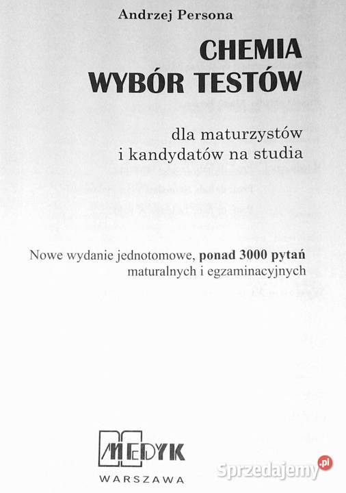Chemia wybór testów maturzystów i kandydatów na Kultura i Rozrywka lubelskie Chełm