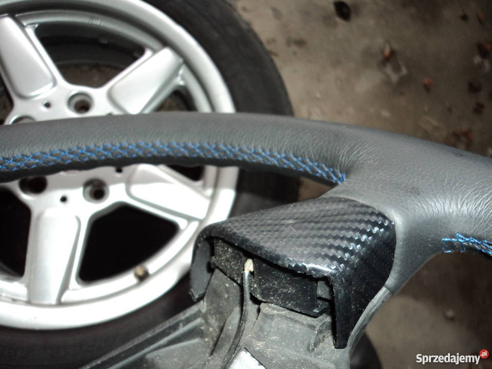 kierownica vw golf 3 obszyta skórą niebieska nić kierownice Aleksandrów Łódzki