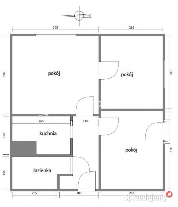 Do wynajęcia mieszkanie 4435m2 3pokojowe Kraków