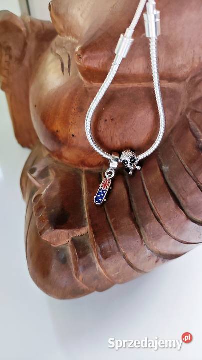 Srebrna bransoletka modułowa z zawieszkami mazowieckie Warszawa