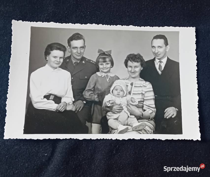 Zdjęcie z Chrzcin Kapitan LWP rodzina chrzestni Pozostałe wielkopolskie Koźminek