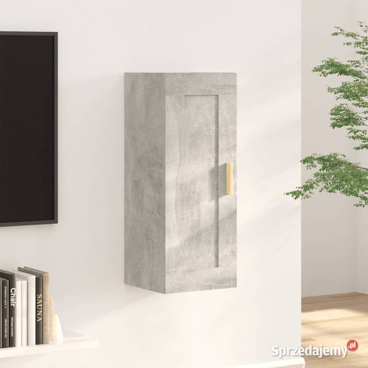 Szafka wisząca szarość betonu 35x34x90 WM812469 Warszawa