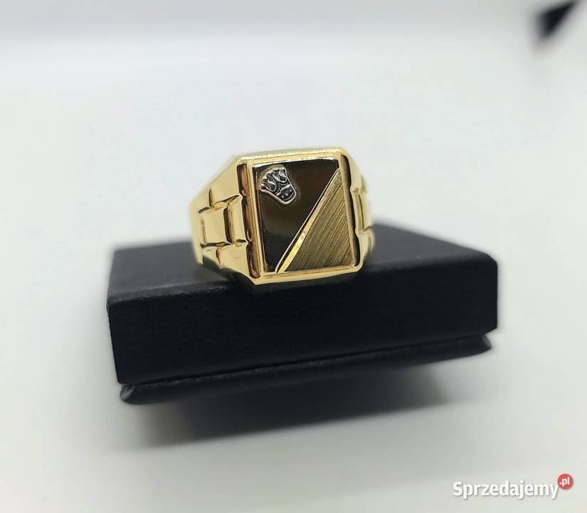 Nowy złoty sygnet próby 585 611g Rozmiar 26 złoto Elbląg