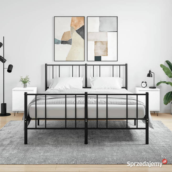 Szafki nocne 2 białe 40x30x50 materiał Nocne