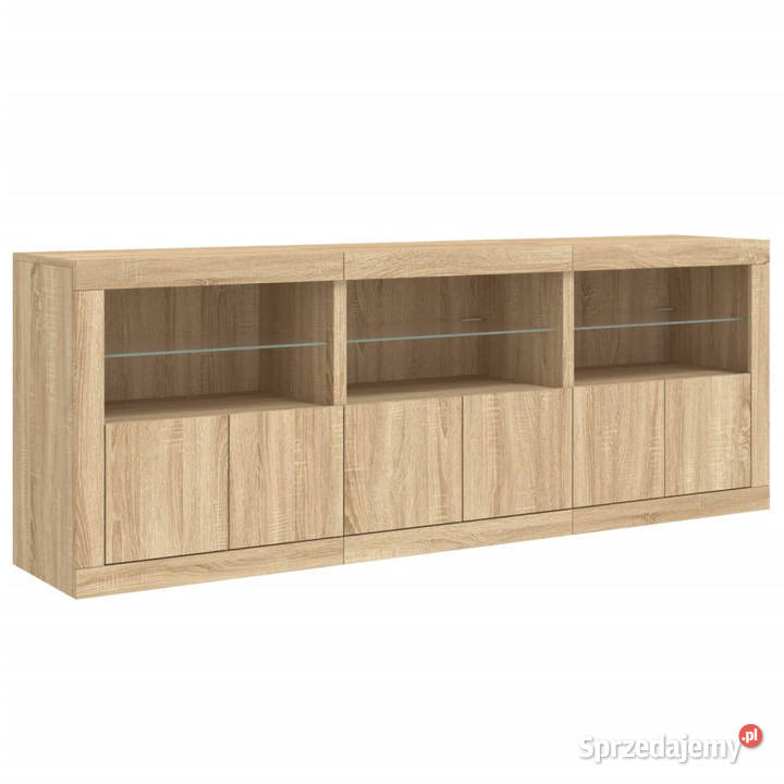 Szafka z oświetleniem LED dąb sonoma 1815x37x67