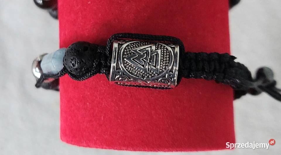 Bransoletka stal runa lawa Akwamaryn kamień LATO Częstochowa sprzedam