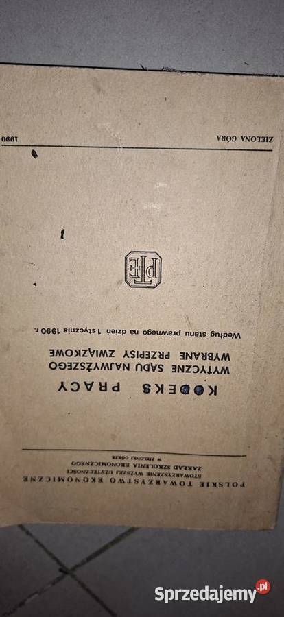 Kodeks Pracy 1969 niskonakładowe wydanie Łęczyca