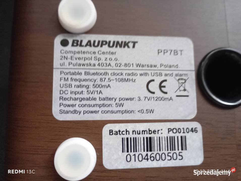 Radioodtwarzacz przenośny FMBTUSBAUX PP7BT Radom