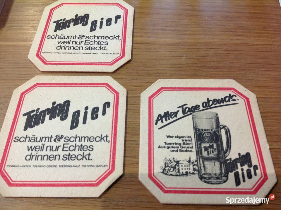 Stara Podkładka pod Piwo Toering Bier 3 Nowa Sól