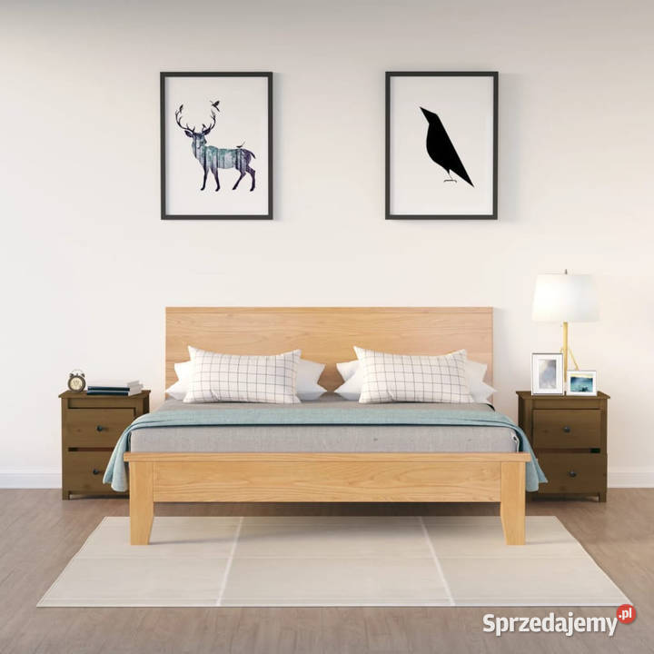 Szafki nocne 2 miodowy brąz 50x35x615 sosnowe mazowieckie Warszawa