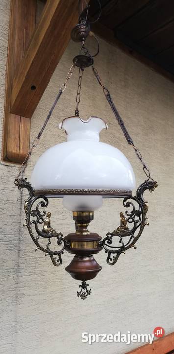 Lampa wisząca stylowa retro naftowa zabytkowa mazowieckie Garwolin
