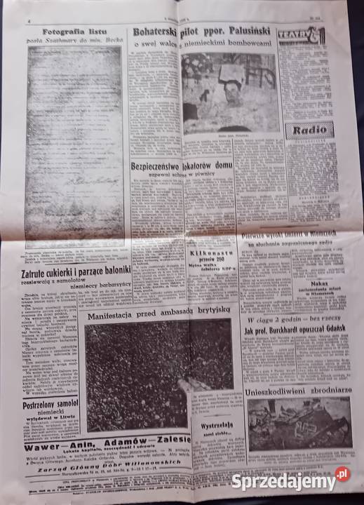 Express Poranny Poniedziałek 4 września 1939 r