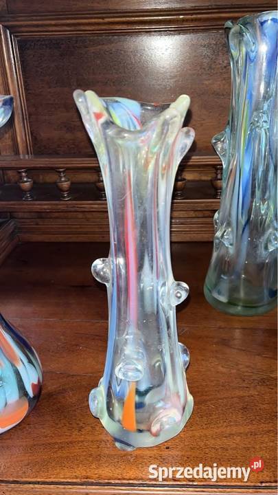 Wazon szklany Sękacz Czasy Prl Gdańsk
