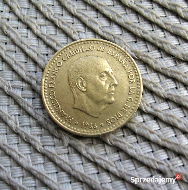 Hiszpania 1 Peseta 1966r Gen Franko Kalisz