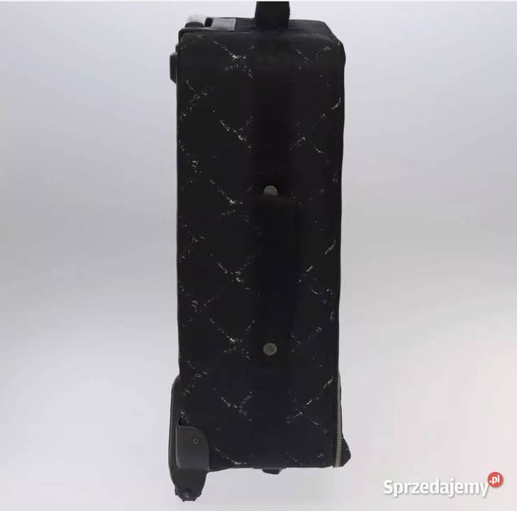 CHANEL Travel Line Suitcase Nylon Black CC Stan