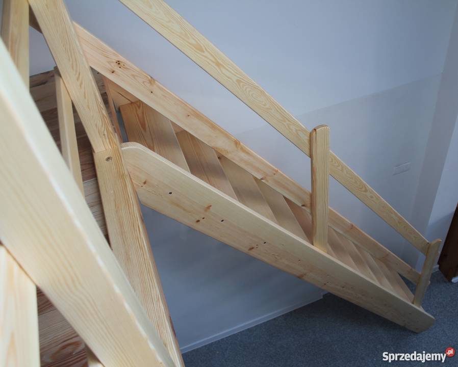 DREWNIANE SCHODY SOSNOWE REGULOWANE Młynarskie drewno Dom i Ogród Łuków sprzedam
