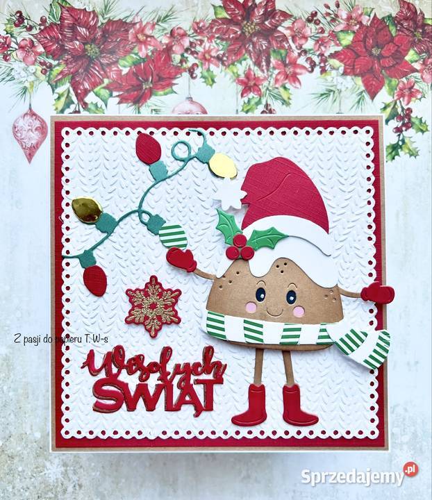 Kartka świąteczna Boźe Narodzenie ręcznie Rękodzieło Mielec sprzedam