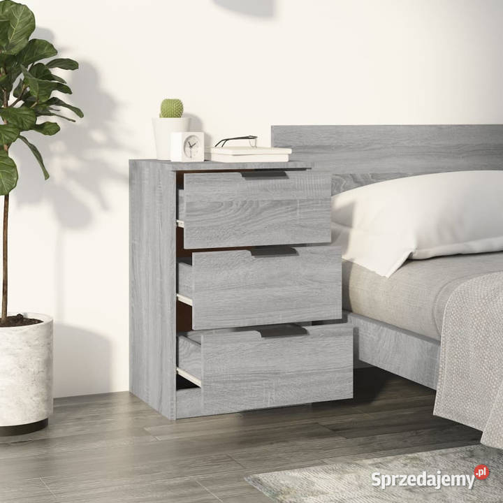 Szafka nocna szary dąb sonoma 40x36x65 WM817053 mazowieckie Warszawa