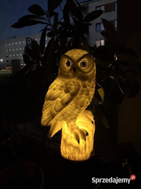 Lampa solarna w kształcie Sowy lampka ogrodowa mazowieckie Warszawa sprzedam