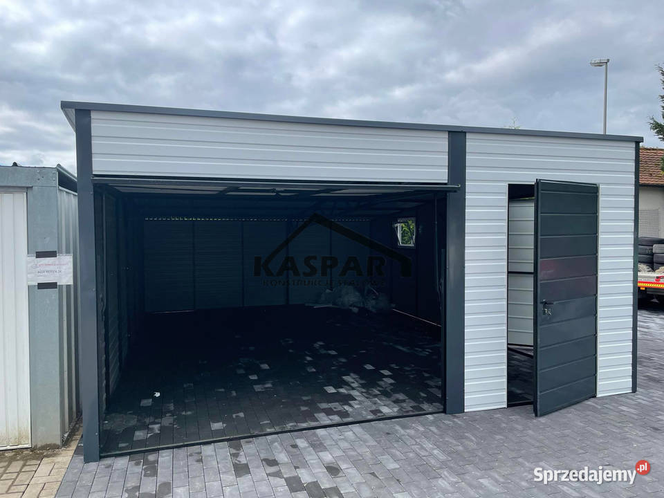 Garaz blaszany 5x6 2x Brama uchylna 2x drzwi Piła sprzedam