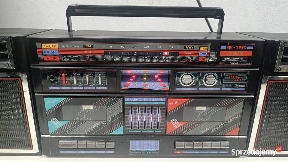 HBATEC GE389D Przenośny radioodtwarzacz kasetowy Radioodtwarzacze Audio wielkopolskie Poznań
