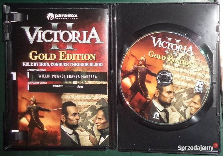 Victoria II 2 Gold Edition PC DVD BOX Paradox Rzeszów sprzedam