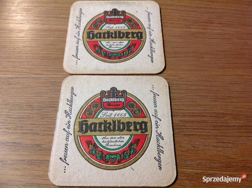 Stara Podkładka pod Piwo Hacklberg Dwustronna 2 Nowa Sól