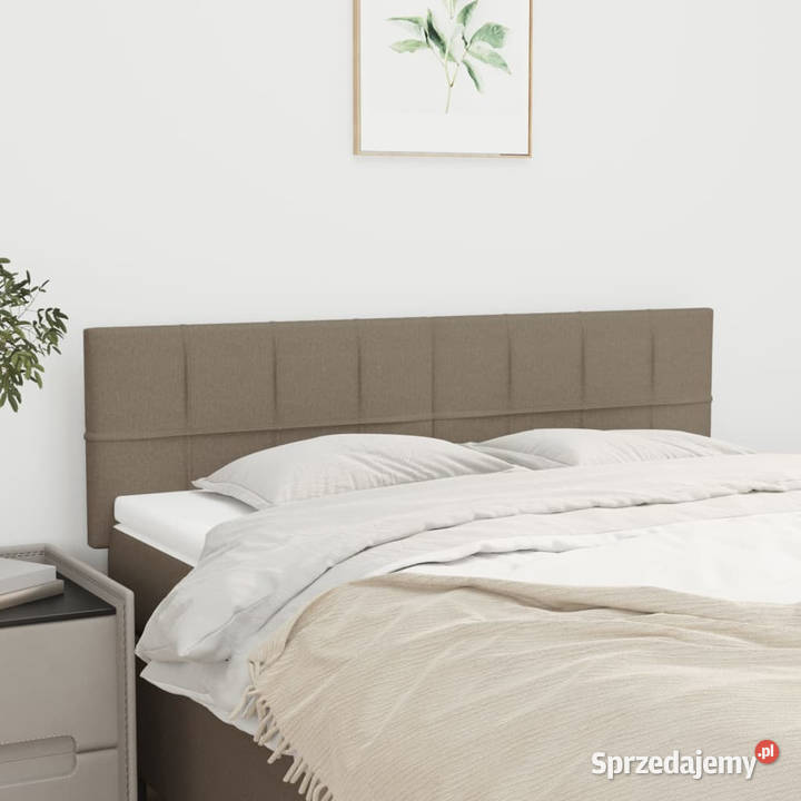 Zagłówki do łóżka 2 taupe 72x5x7888 tkanina mazowieckie Warszawa